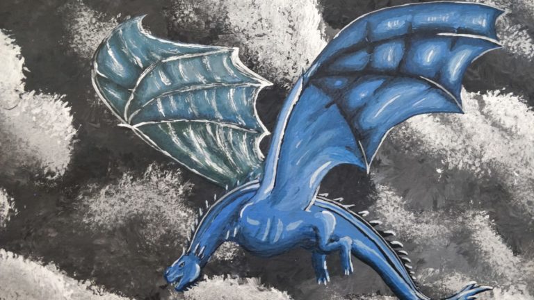 Blue Dragon 58x40cm 150 €